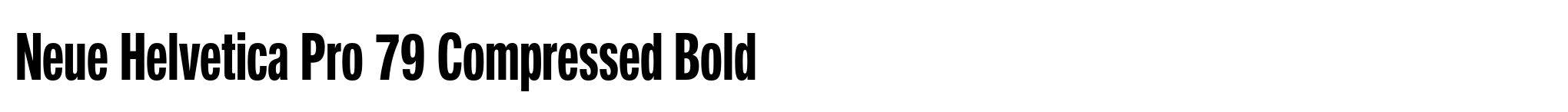 Neue Helvetica Pro 79 Compressed Bold image